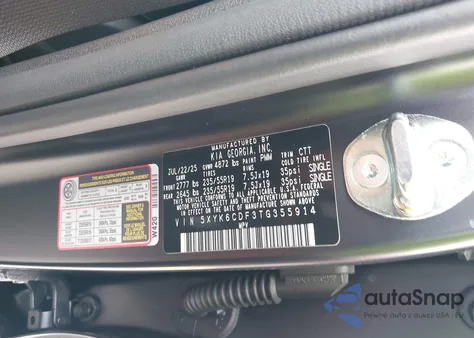 2026 Kia Sportage X-Line из США, поврежденный, VIN 5XYK6CDF3TG355914